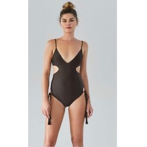 Acacia swimwear Greece black one piece NWT